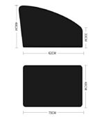 4-Pack Magnetic Car Side Window Sun Shade UV Protection Heat Insulation Curtains