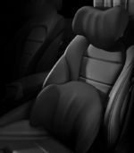 Premium Memory Foam Car Neck Pillow Lumbar Support Set for Driver Seat - Image 2