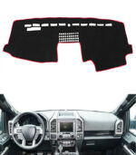 2015-2020 Ford F-150 Dashboard Cover Mat Anti-Glare Sunshade Pad Polyester Silicone Black RHD
